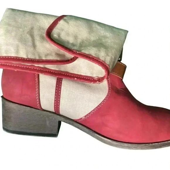 Bucco Women's Red and Brown Boots - Size 8 - Picture 10 of 15